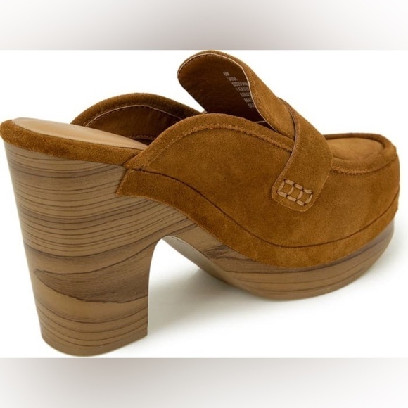 Splendid Vina Suede Platform Clog - toffee suede leather - size 8 - Picture 3 of 16